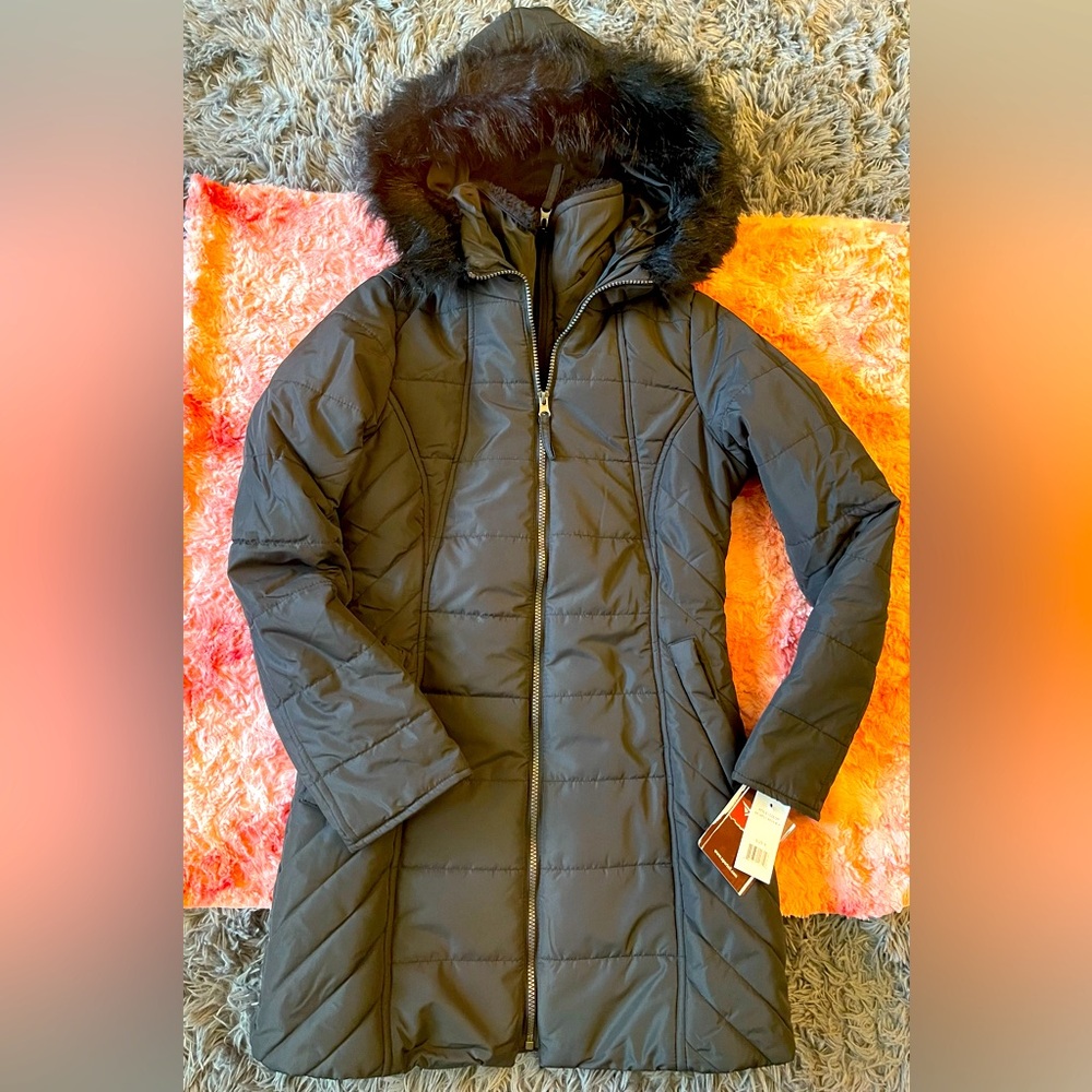 NWT Sportoli Outerwear Girl’s Black Hooded Coat - Size S